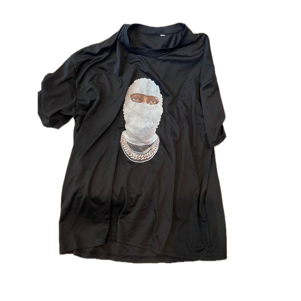 Balaclava Guy Black T-Shirt Mens 2XL